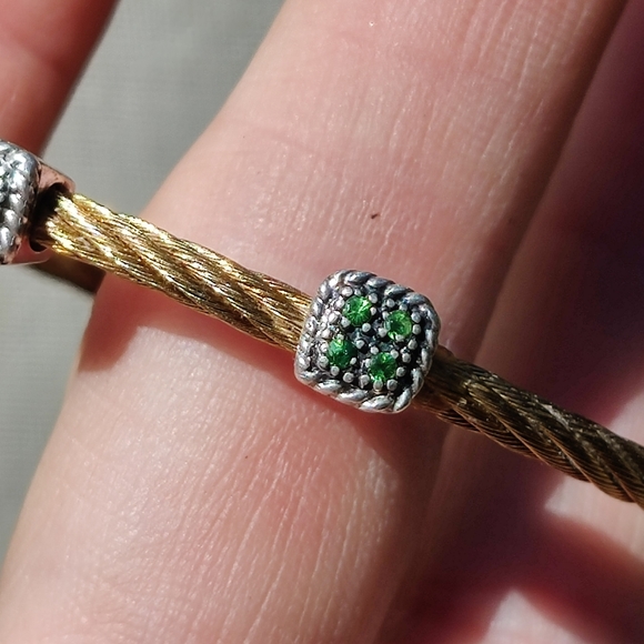 Sterling chrome diopside bracelet - Picture 12 of 12
